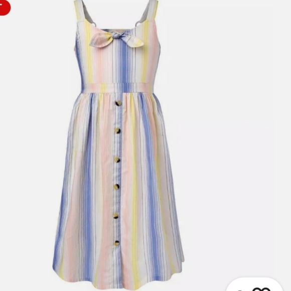 Jessica Simpson Youth Girl Dress  Multi Stripe summer party dress 14/16 Nwt - Picture 1 of 4